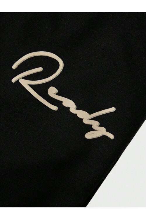 Bej-Siyah Ready Baskılı Alt-Üst Erkek Şort Takım