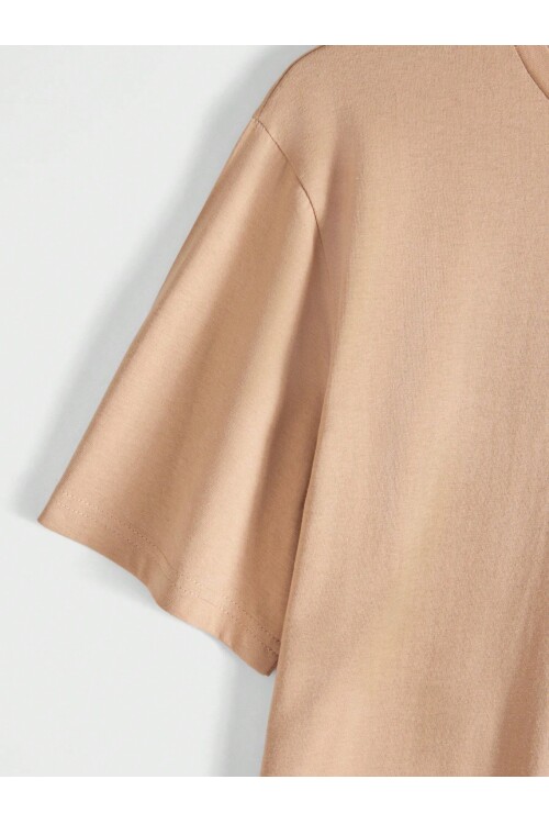 Erkek Taş Bisiklet Yaka Tokyo Vitality Baskılı T-Shirt