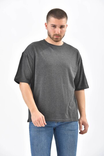 Antrasit Sırt Baskı Detaylı Ksa Kol T-Shirt