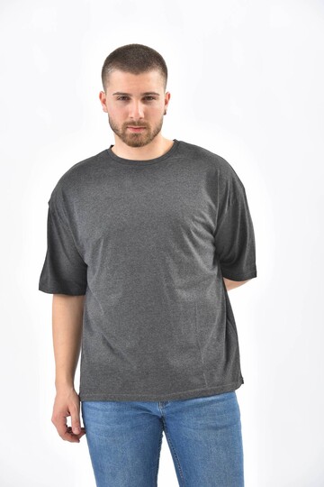 Antrasit Sırt Baskı Detaylı Ksa Kol T-Shirt
