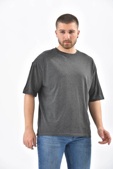 Antrasit Sırt Baskı Detaylı Ksa Kol T-Shirt