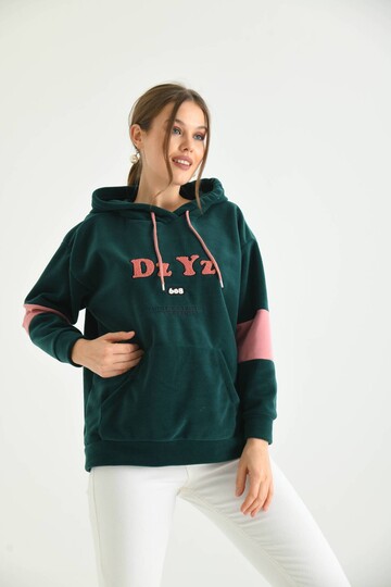 Green Dz Yz 608 Embroidered Sweatshirt